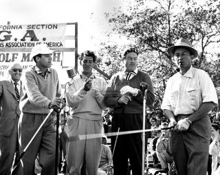 Jerry Lewis Dean Martin Bob Hope Bing Crosby At Golf Event - 8x10 Photo (zz - 034)