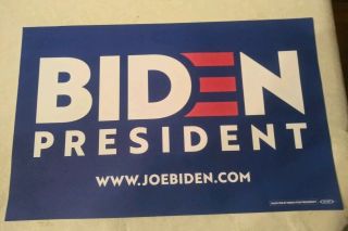 Joe Biden 2020 President Candidate Campaign Poster Sign Rally Collectible
