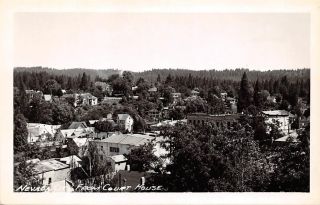 Rppc Nevada City Ca View From Court House California Vintage Postcard Ca 1940s
