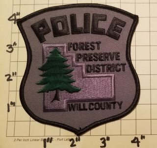 Will County (joliet,  Il) Forest Preserve Distrcit Police Dept Patch