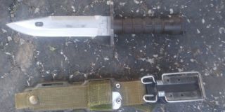 Phrobis Iii M9 Bayonet Knife W/ Phrobis Sheath/stone/pouch Issued & Solid
