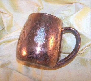 Vintage Kappa Sigma Fraternity Balfour Epb Copper Crest Stein / Mug Old