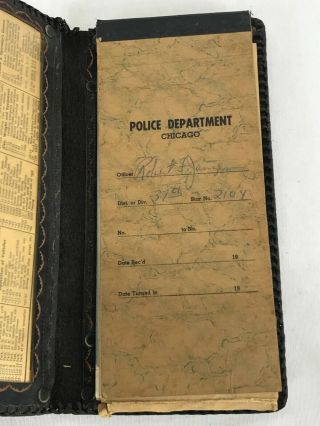 1956 Chicago Police Department Named Police Officers Ticket Citation Book 2