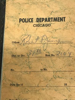 1956 Chicago Police Department Named Police Officers Ticket Citation Book 3