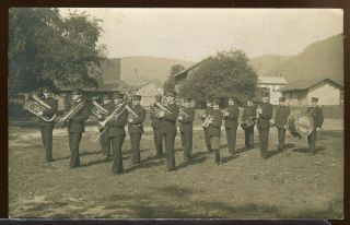 Rppc Real Photo Postcard Jamison City Cornet Band Columbia Co Pennsylvania