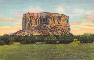 Enchanted Mesa Encantada Mexico Nm 1943 Acoma Indians Linen Postcard