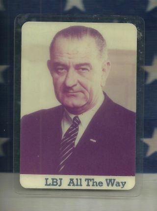 Lbj Lyndon B.  Johnson Political Campaign Pinback Button Democrat President Rare