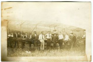 Photograph Group Of 2 Glenn Curtiss Pioneer Aviator Crew Airplane