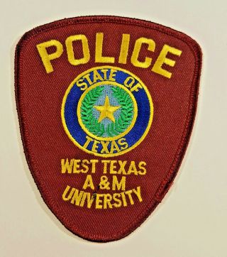 West Texas A&m University Police Patch