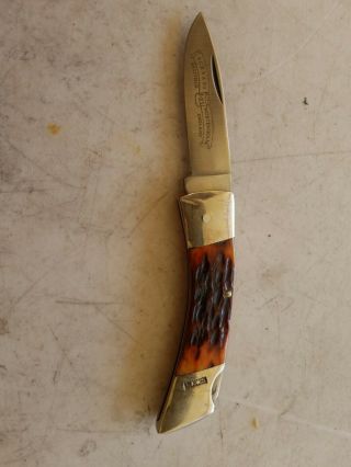 Schrade Wostenholm I - Xl Lockback Knife Stag Sheffield England Ixl M1075