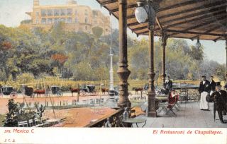 Mexico City El Restaurant De Chapultepec Jcs 578 Postcard 1900s