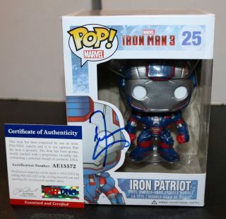 Don Cheadle Autographed Iron Patriot Signed 25 Iron Man 3 Funko Pop Psa Jsa