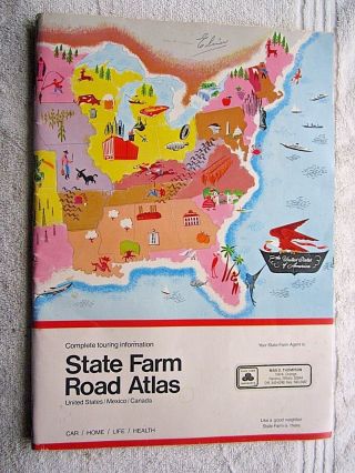 1982 Rand Mcnally State Farm Road Atlas,  United States / Mexico / Canada