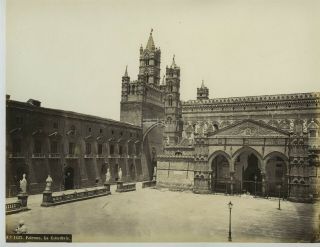 Cathedral In Palermo In Sicily Italy C1870s Photo By Robert Rive