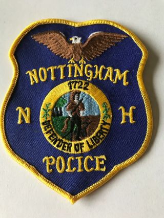 Nottingham Defender Of Liberty Minuteman Hampshire Nh Police Patch