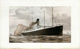 Ship Postcard: Cunard R.  M.  S.  " Carpathia 
