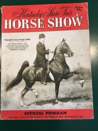 Kentucky State Fair Horse Show Official Program 1948