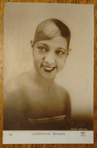 Josephine Baker Old Real Photo Postcard