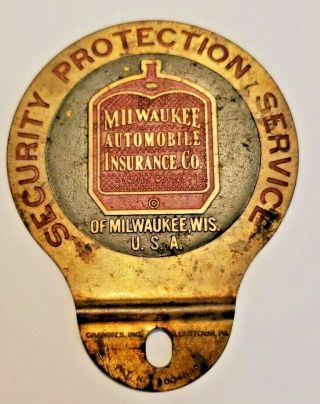 Vintage Milwaukee Automobile Insurance 1920 - 30 