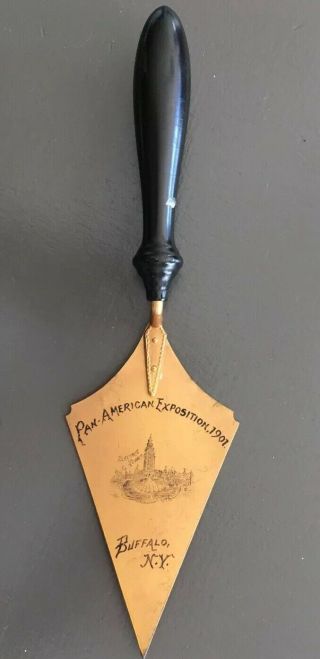 Pan American 1901 Expo Souvenir Bookmark Trowel Buffalo Ny