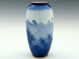 Rare & Desirable Royal Doulton Blue Children Vase Art Nouveau Babes in the Woods 3