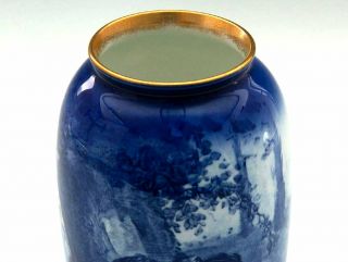 Rare & Desirable Royal Doulton Blue Children Vase Art Nouveau Babes in the Woods 6