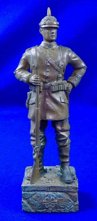 German Ww1 Soldier Figurine Statue Sculpture Art Military Decor
