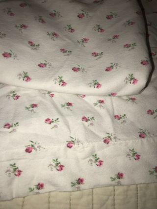 Laura Ashley Pink Red Rose Bud Pair Floral Standard All Cotton Pillowcases Soft 5