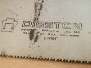 Old Stock Disston Hand Saw 8 Point 5
