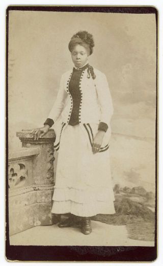 Sharply Dressed African American Woman Rochester Ny Cdv Photo Black History