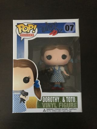 Funko Pop Movies: The Wizard Of Oz Dorothy & Toto 07 Vaulted Some Box Flaws