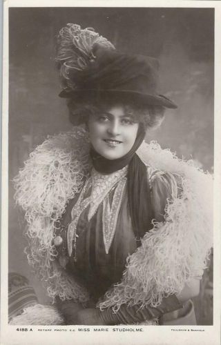 Marie Studholme: Stage Actress (vintage Real Photo Postcard)