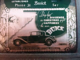 Antique Magic lantern Slide Advertising Buick Christmas 3