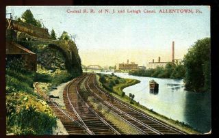 Central Railroad Of Jersey & Lehigh Canal Allentown,  Pennsylvania