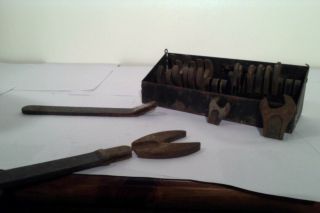 Antique Hand Tools - Wrench Set,  Rare Vintage,  Folk Art