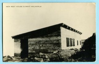 1920 Hawaii Territory Rppc Rest House At Summit Haliakala Real Photo