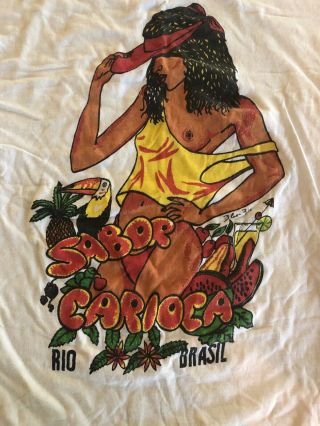 Vintage Rio Brazil Sabop Carioca Shirt Boobs