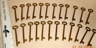 24 Vintage Skeleton Key Blanks Nos