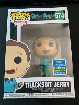Sdcc 2019 Exclusive Funko Pop Rick And Morty Tracksuit Jerry