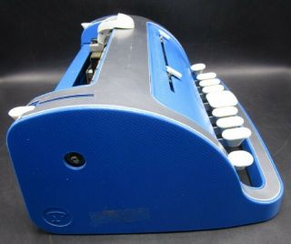Perkins Brailler / Braille Machine - Writer - Blue & White Model 005373 3