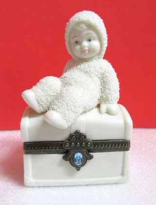 Dept.  56 Snowbaby Royal Treasure Snowbabies Hinged Box Figurine
