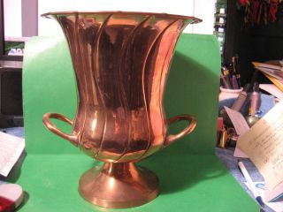 Oppenheim Solid Brass Double Handle 10 " Tall Vase Made In Israel