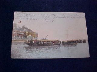 Orig Chinese Postcard " German Consolate & Whangpoo River In Shanghai " C 1920s