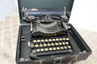Vintage Smith Corona 3 Mini Portable Folding Typewriter 1917?