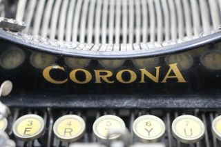 Vintage Smith Corona 3 Mini Portable Folding Typewriter 1917? 5