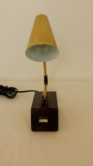 Vintage Tensor 7100 Mid Century Modern Brass Gold Adjustable Arm Desk Lamp Retro