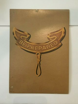 Vintage Bsa Boy Scouts Of America Cardboard Insignia Poster E