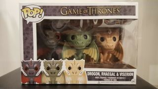 Funko Pop Game Of Thrones Baby Dragons Drogon,  Rhaegal,  Viserion 3 - Pack Vaulted