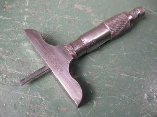 Old Vintage Machining Tools Machinist Starrett Depth Gage Micrometer