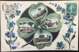 Cherbourg Porte Bonheur - Antique Postcard L L